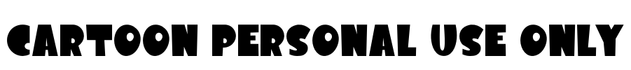 Cartoon PERSONAL USE ONLY Font Image