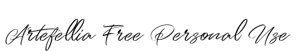 Artefellia Free Personal Use Font Image