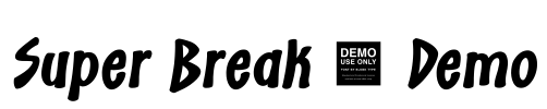 Super Break - Demo Font Image