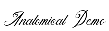 Anatomical Demo Font Image
