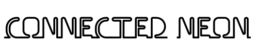 Connected Neon Font Image