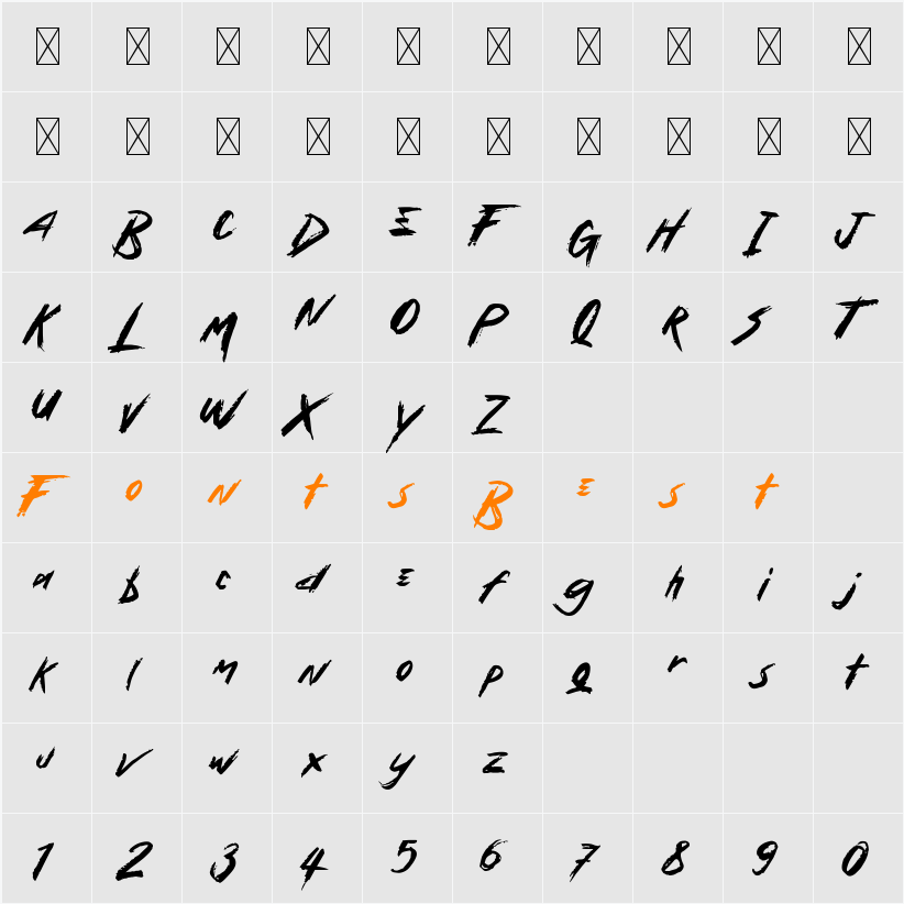 StanDSteEL Character Map