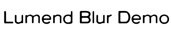 Lumend Blur Demo Font Image