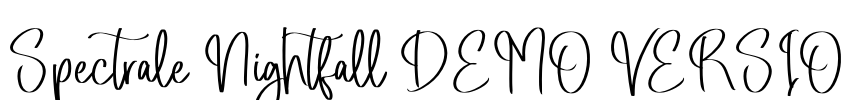 Spectrale Nightfall DEMO VERSIO Font Image