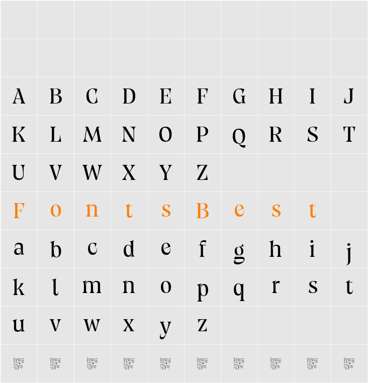Test 11 Character Map
