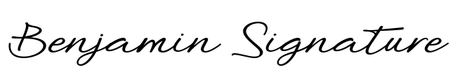 Benjamin Signature Font Image