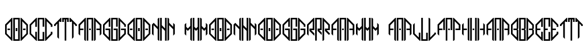 Octagon Monogram Alphabet Font Image