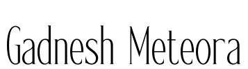 Gadnesh Meteora Font Image