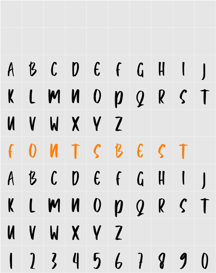Abraly Character Map