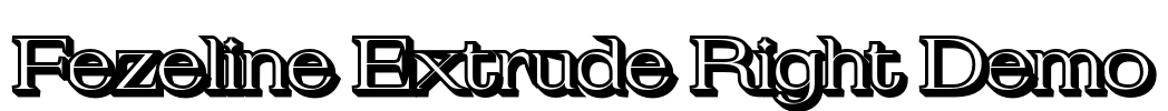 Fezeline Extrude Right Demo Font Image
