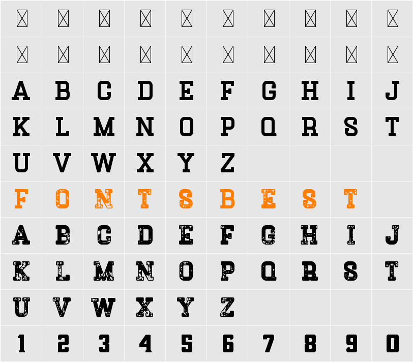 SlabSoldier Character Map