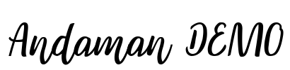 Andaman DEMO Font Image
