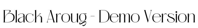 Black Aroug - Demo Version Font Image