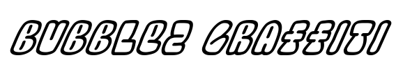 Bubblez Graffiti Font Image