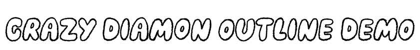 Crazy Diamon Outline DEMO Font Image