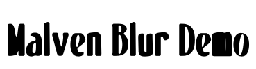 Malven Blur Demo Font Image