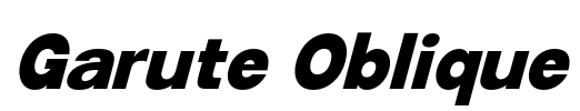 Garute Oblique Font Image