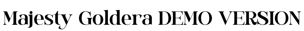 Majesty Goldera DEMO VERSION Font Image