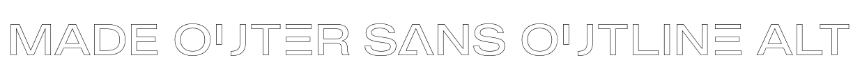 MADE Outer Sans Outline Alt Font Image