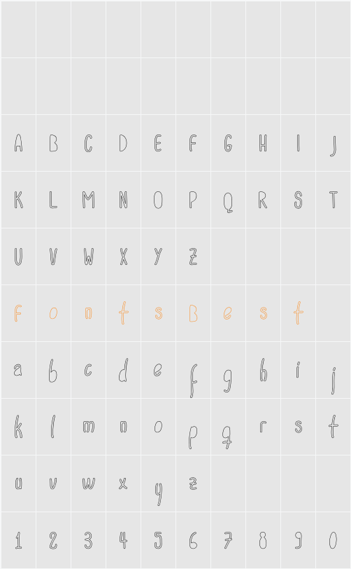 AC Wanita Outline Counters Character Map