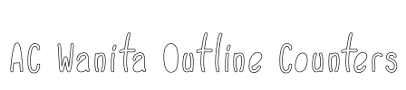 AC Wanita Outline Counters Font Image