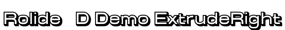 Rolide 3D Demo ExtrudeRight Font Image