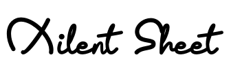 Xilent Sheet Font Image