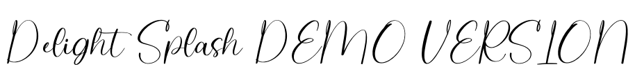 Delight Splash DEMO VERSION Font Image