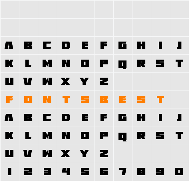 Neon Extra Character Map