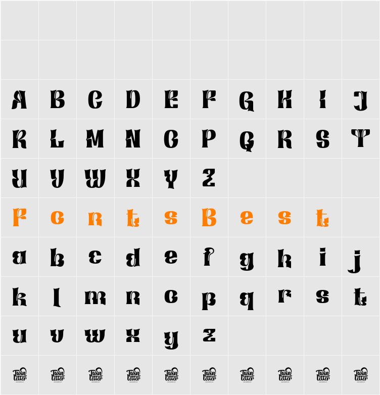 Xagetif Character Map
