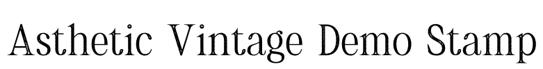 Asthetic Vintage Demo Stamp Font Image