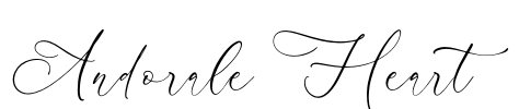 Andorale Heart Font Image