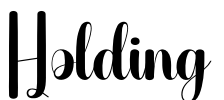 Holding Font Image