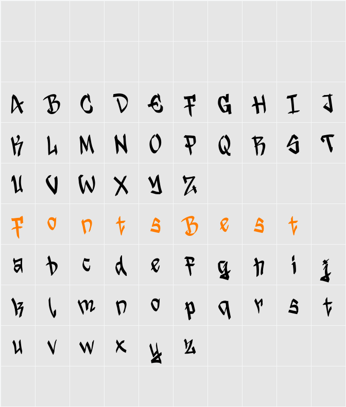 Time Bomb - DEMO Character Map
