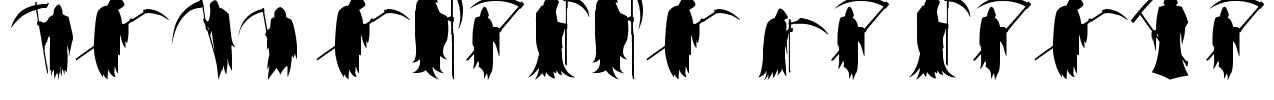 Grim Reaper La Parca Font Image