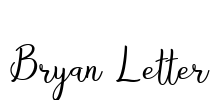 Bryan Letter Font Image