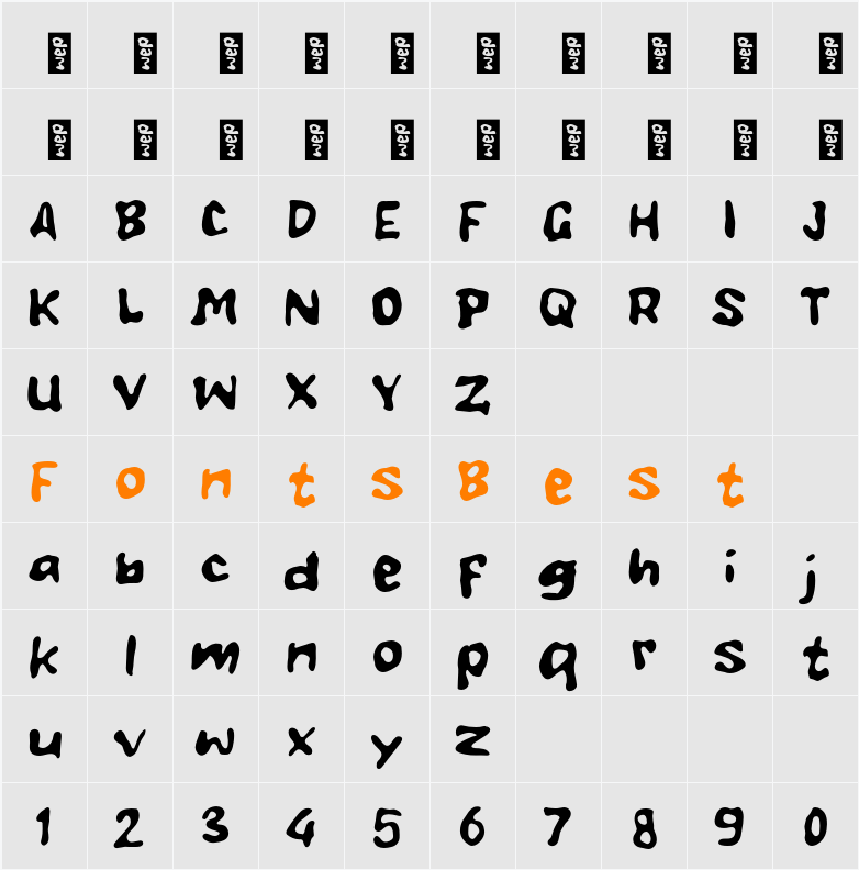 M Miuan Character Map