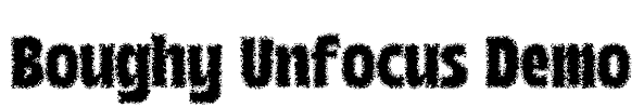 Boughy Unfocus Demo Font Image