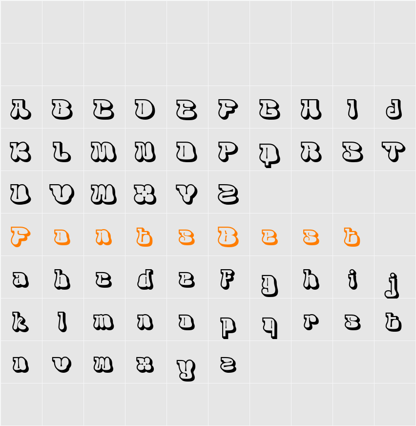 Acaphy 3D Demo ExtrudeRight Character Map