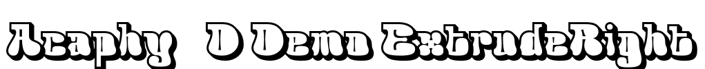Acaphy 3D Demo ExtrudeRight Font Image