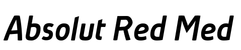 Absolut Red Med Font Image