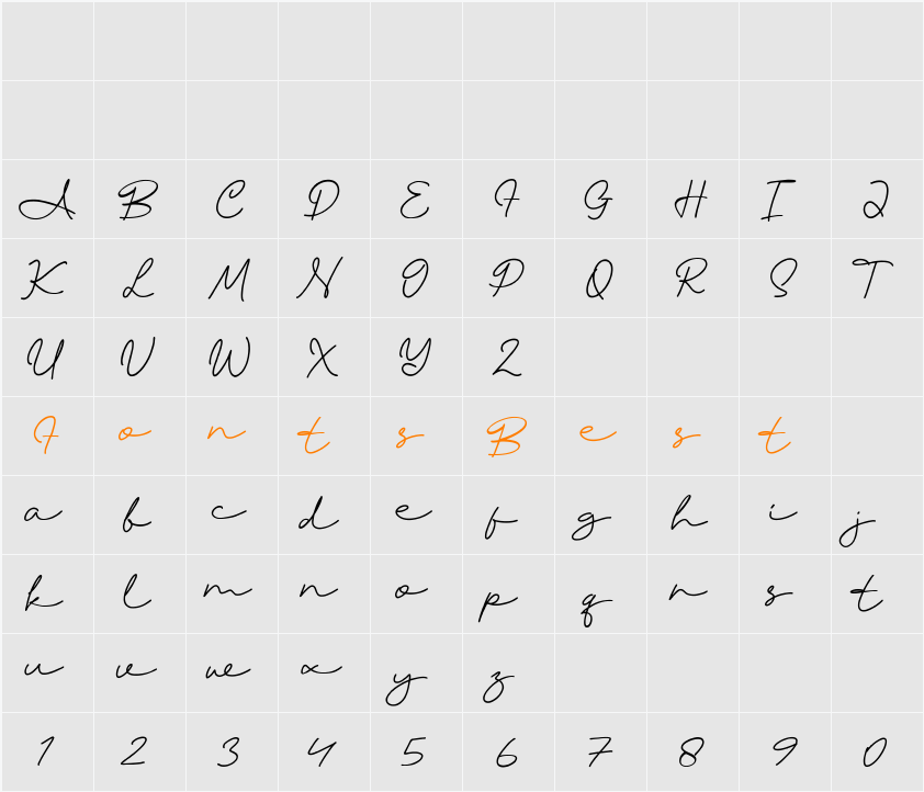 Singlong Character Map