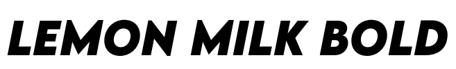 LEMON MILK Bold Font Image
