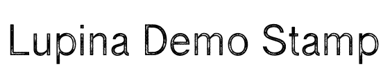 Lupina Demo Stamp Font Image