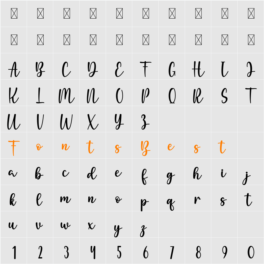 Almeyda Character Map
