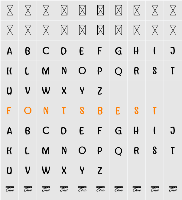 CaramelBurgerDemo Character Map