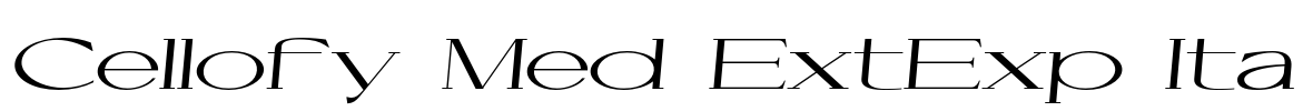 Cellofy Med ExtExp Ita Font Image