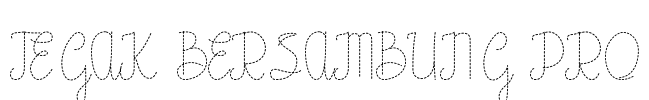 TEGAK BERSAMBUNG PRO Font Image