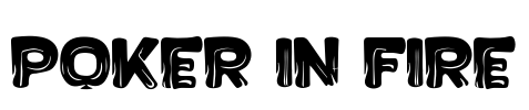 Poker in Fire Font Image