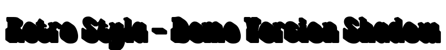 Retro Styla - Demo Version Shadow Font Image